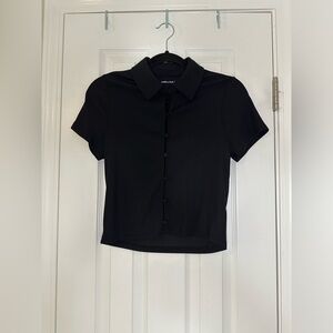 Black Button Up Top